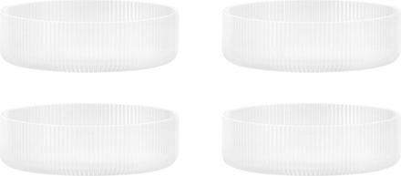 Набор салатников Ferm Living Ripple, 4 предмета, стекло, 12,2 см, белый