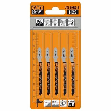Пилки лобзиковые по дереву (76/50 мм; шаг 2 мм) 5 шт. CMT JT119BO-5