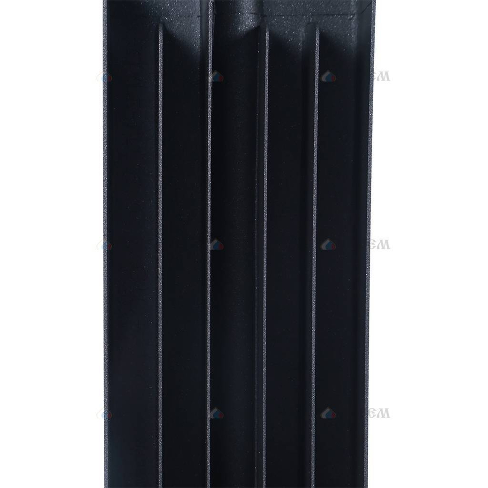 Global  STYLE PLUS 500 8 секции радиатор биметаллический боковое подключение (цвет cod.07 grigio scuro opaco mettalizzato 2748 (черный))