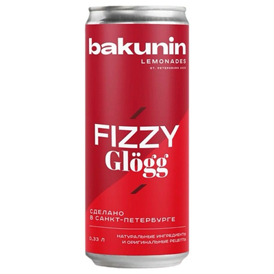 Лимонад натуральный «Бакунин» Fizzy Glogg (Глёг) 330 мл