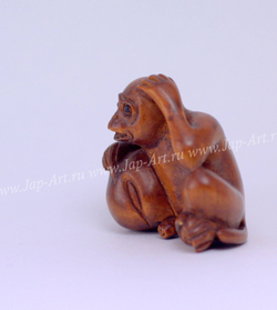 Нэцкэ Обезьяна и плод