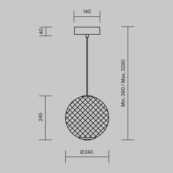 Подвесной светильник Maytoni MOD397PL-L12B3K