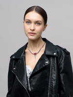 Колье "Red Soul Trio" Silver