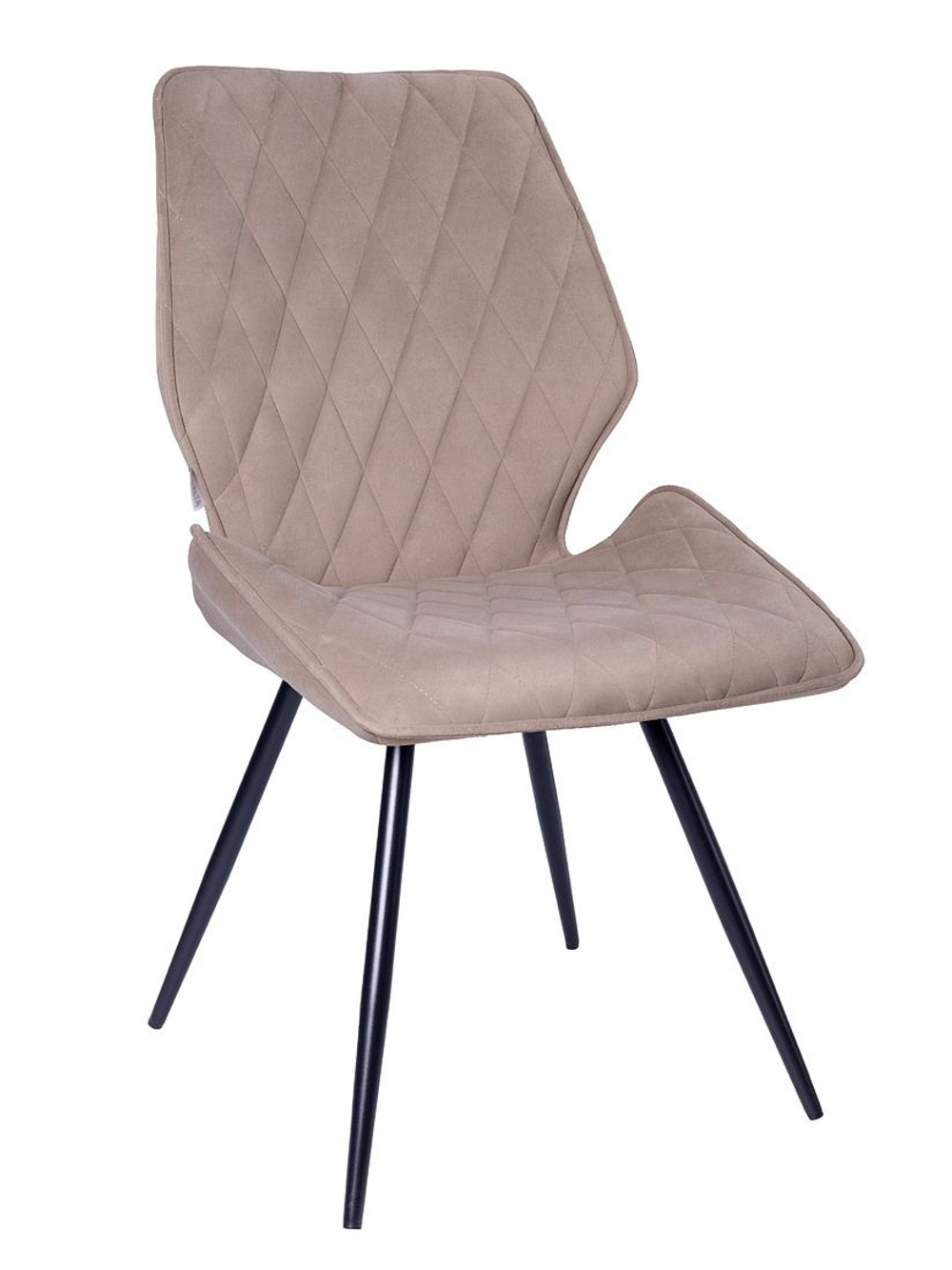 Стул LA ALTA OSTIN 360 велюр серо-бежевый, каркас круглый черный