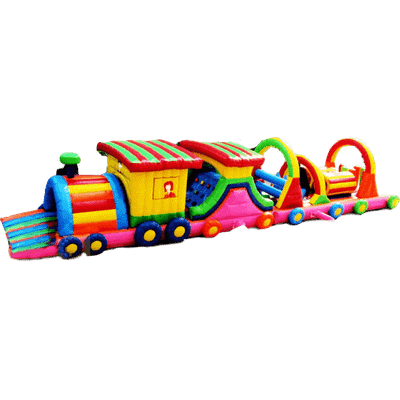 Спортивный надувной батут "Паровоз"