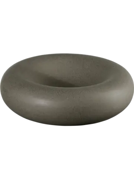 ASA Декоративная чаша Камень 30х10см уголь