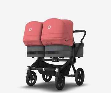 Коляска для двойни 2 в 1 Bugaboo Donkey 5 Twin Sunrise red/Grey melange/Black