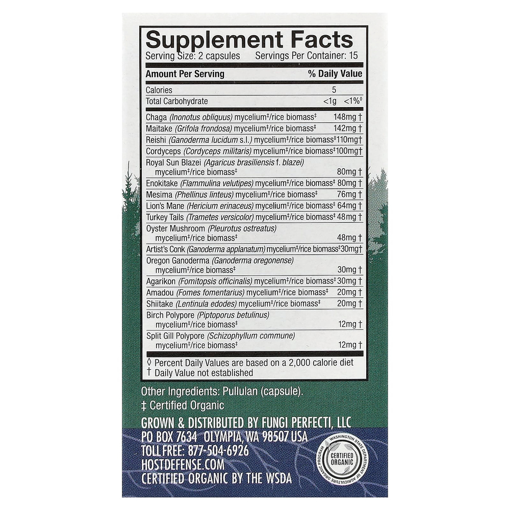 Host Defense, Mushrooms™, MyCommunity®, 30 капсул