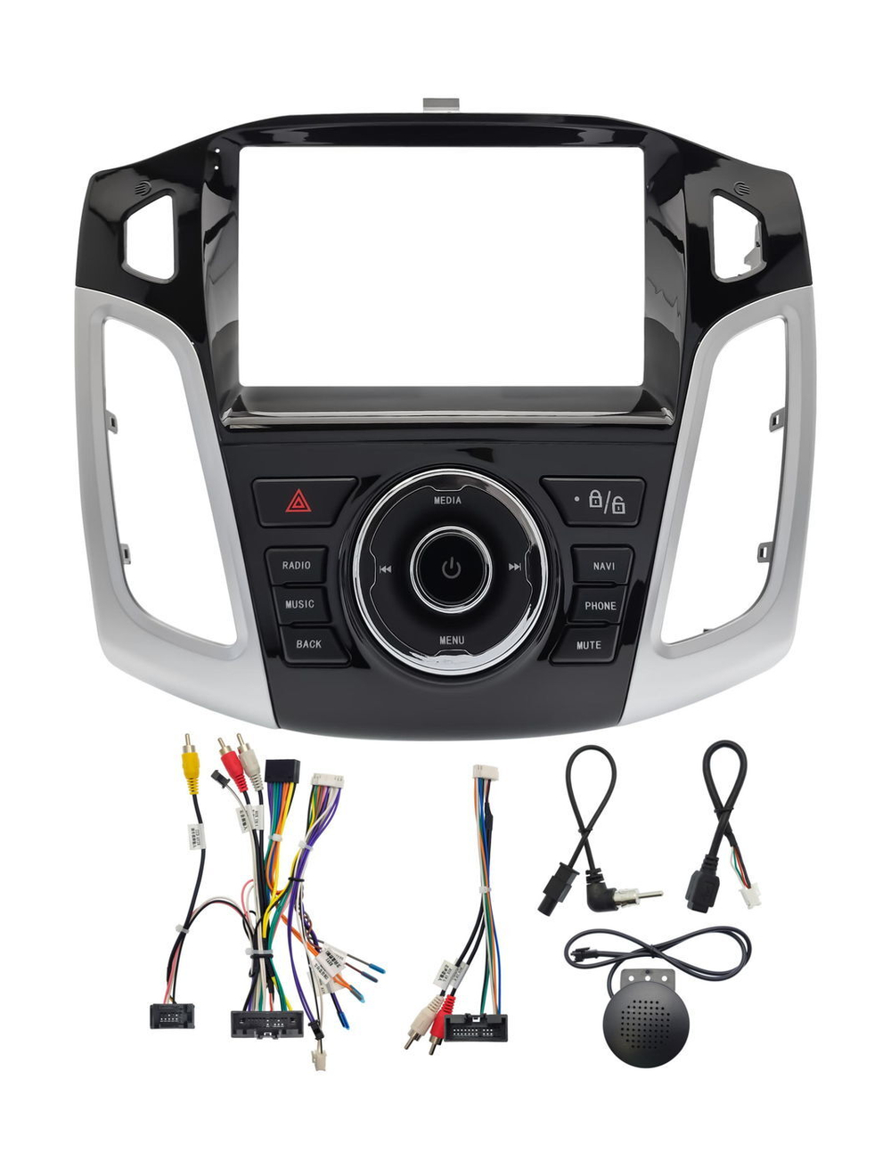 Комплект рамки с разъёмами 9" Ford Focus 3 2011-2019 поддержка автопарковки (XP) - Car-Smart 7079F3