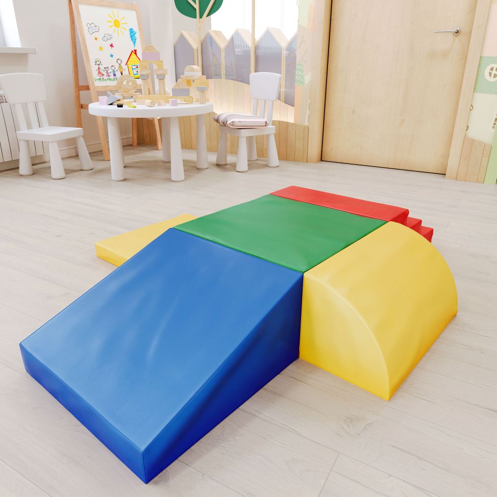 Мягкий спортивный модуль Romana «Подиум» (серо-бежевый)