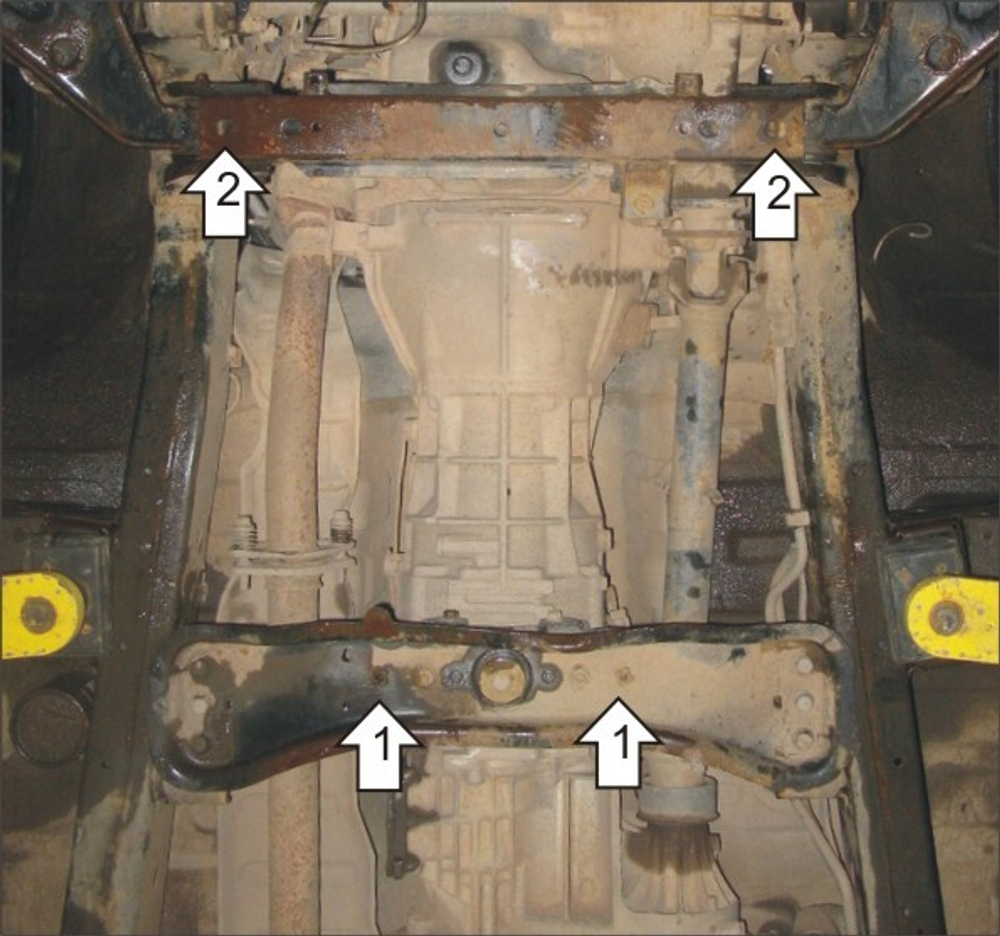 Защита КПП. 3 мм, Сталь. для Mitsubishi L 200 2006-2014, Mitsubishi L 200 2014-2015 MOTODOR.11308