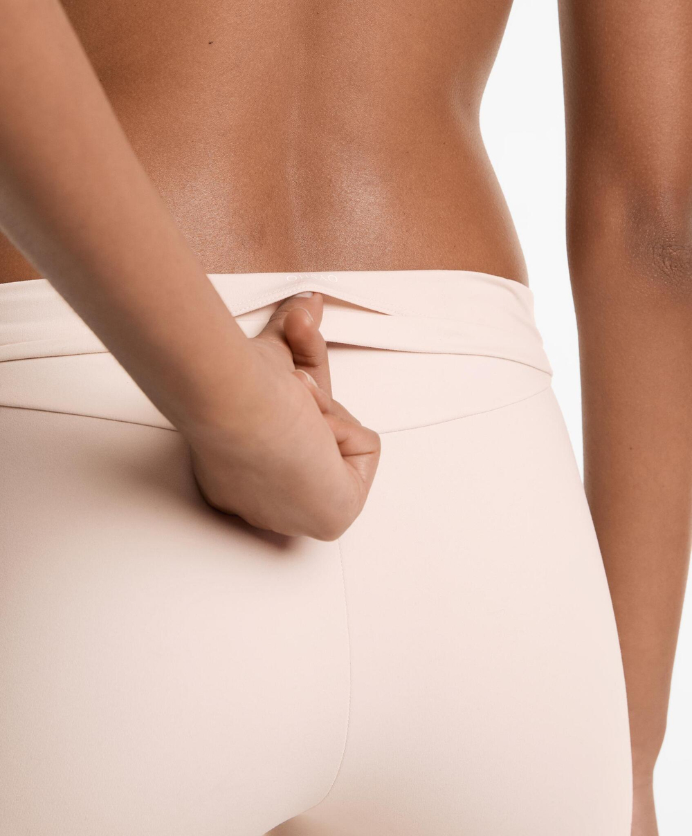 OYSHO Легинсы-велосипедки Comfortlux с высокой посадкой длиной 20 см, светлый серо-коричневый