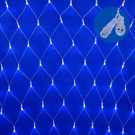 ULD-N1515-96-STK WHITE IP44 Сетка светодиодная со статическим свечением. 1.5х1.5м. Соединяемая. 96 светодиодов. Белый свет. Провод прозрачный. TM Uniel