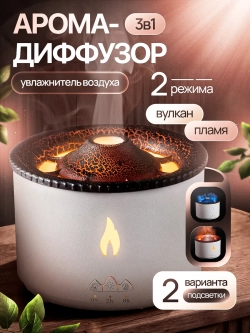 Увлажнитель воздуха аромадиффузор настольный Вулкан