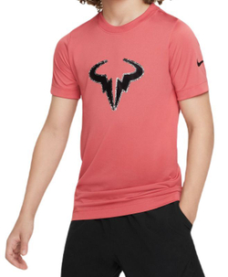 Футболка для мальчика теннисная Nike Rafa Training T-Shirt - adobe/black