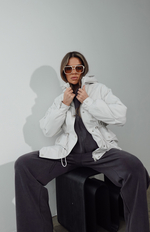 Куртка утепленная на кулиске с капюшоном