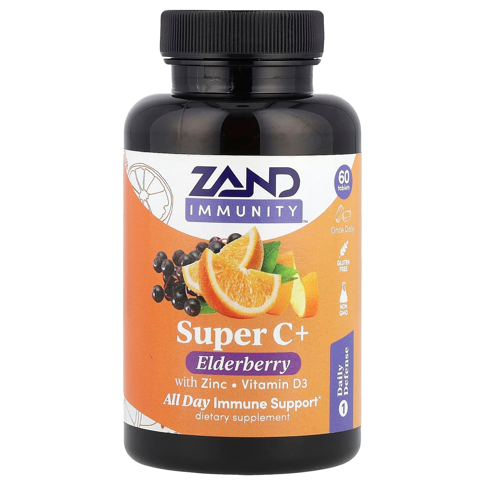 Zand, Immunity, супер бузина с цинком, витамин D3, 60 таблеток