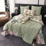 КПБ на резинке Сатин Velouria Luxe с Одеялом VLR017, Евро, 4 наволочки, простынь 140*200*25