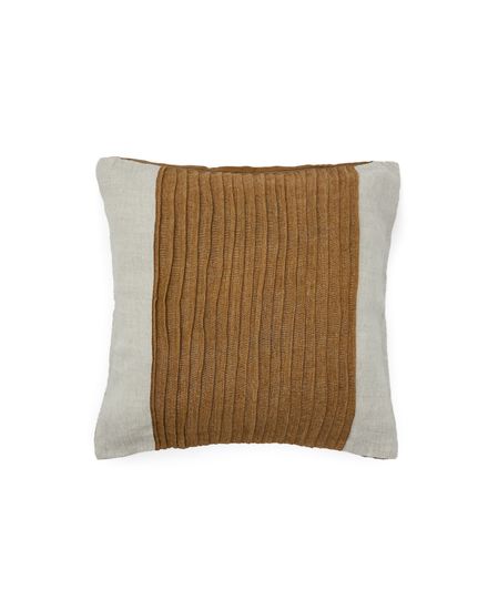 Чехол для подушки Zoren из льна горчичного цвета 50 x 50 см