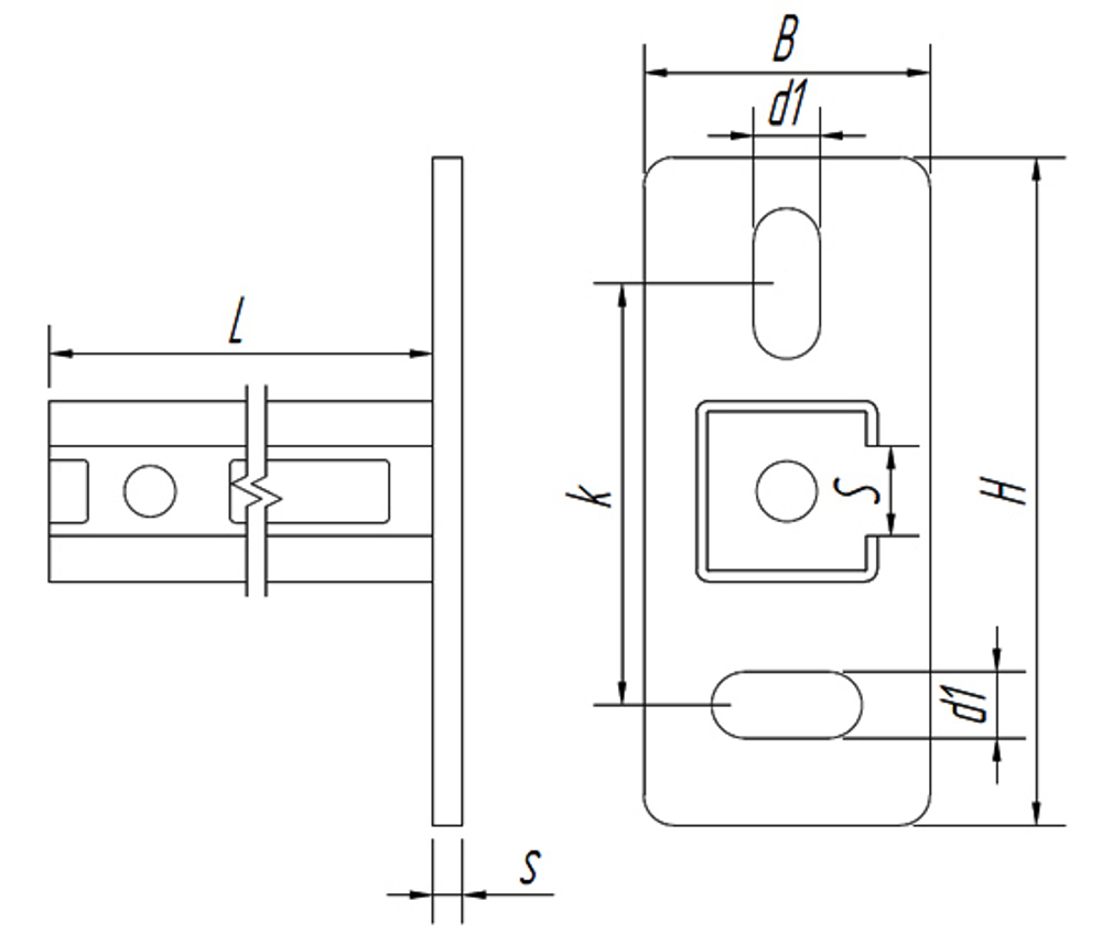 Консоль вертикальная ТМС Rail MC2 - 30/30/2 - 300 мм