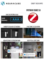 ZigBee Датчик открытия двери/окна SONOFF SNZB-04PR2 SenseGuard DW Gen2