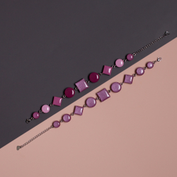 Браслет Детальный - Квадрат - Слива