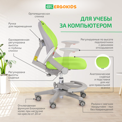 Стул для школьника Ergokids Mio c подлокотниками