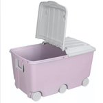 Ящик для игрушек на колесах, 66,5л, 685х395х385 мм (розовый)