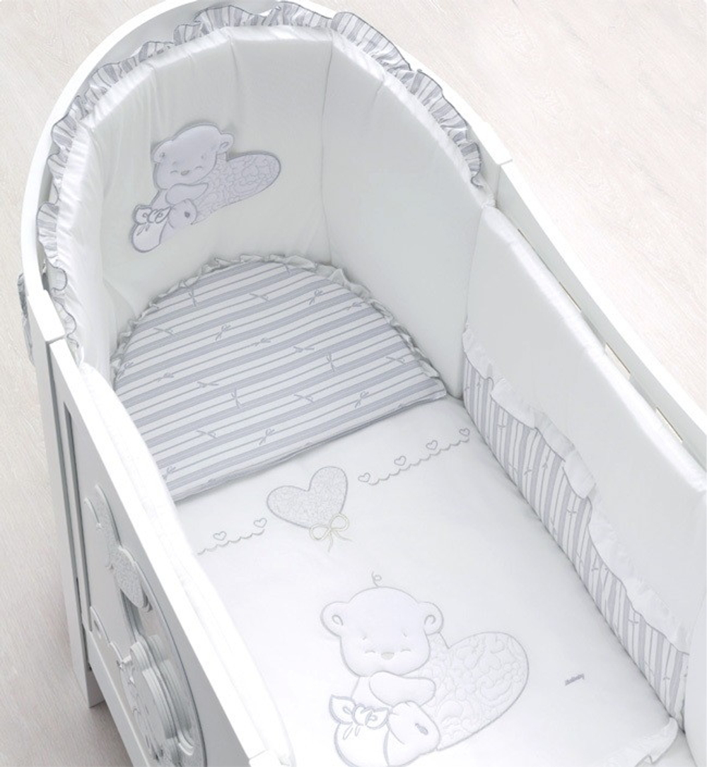 Детская кроватка Italbaby Love Oval белый