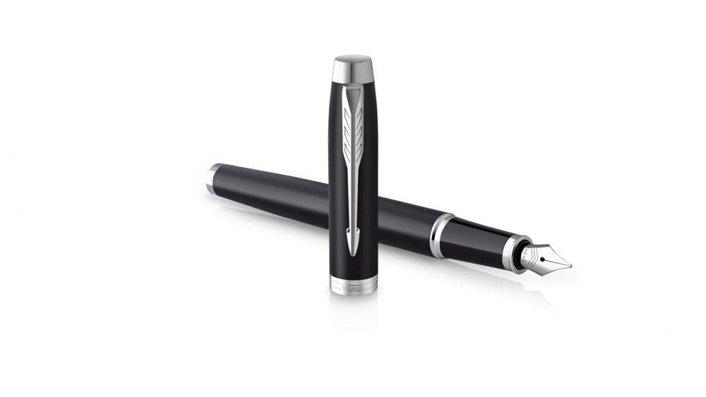 Перьевая ручка Parker IM Mat Black CT, перо: F, цвет чернил: blue, в подарочной упаковке.