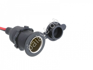 Гнездо прикуривателя универсальное на проводах с крышкой, 0.75мм2, 120Вт, 100см, 12В/10А NG 738031