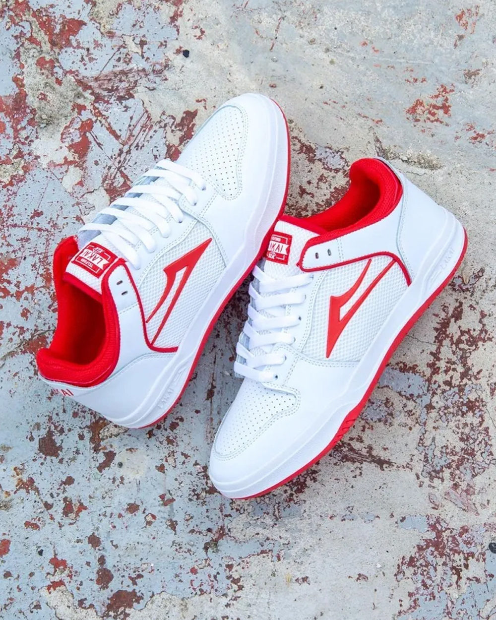 Кеды Lakai Telford Low: White/Red Suede (EG)