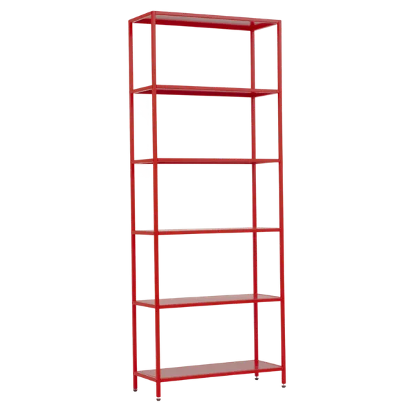 Стеллаж металлический 155х60х25, красный