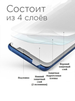 Защитная пленка гидрогелевая для планшета Hometech Alpha 10TX (самовосстанавливающаяся противоударная матовая)