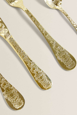 ZARA HOME ВИЛКА С РЕЛЬЕФНЫМ УЗОРОМ, ЗОЛОТОЙ