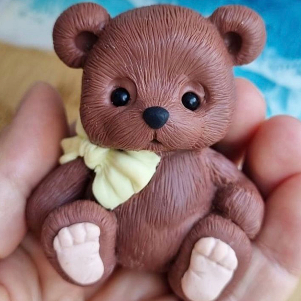 Молд 3D Мишка с Бантом, 6 см