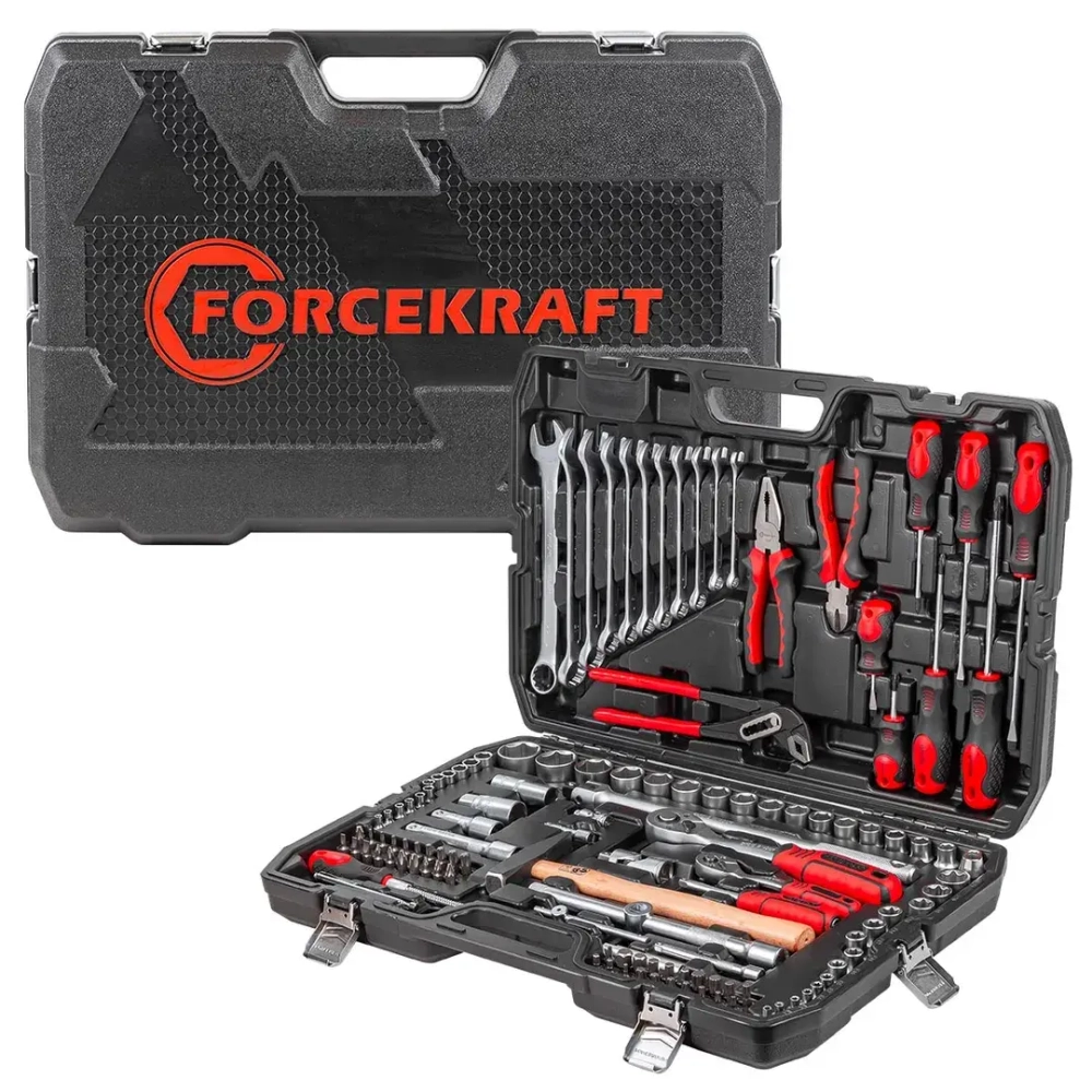 Набор инструментов 124пр. 1/4'', 1/2''(6гр.)(4-32мм) FORCEKRAFT FK-41241-5