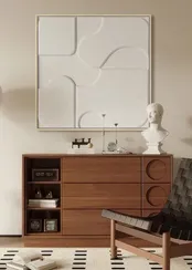 Постер Volumetric 60х60 см, 3D-фактура, бежевый