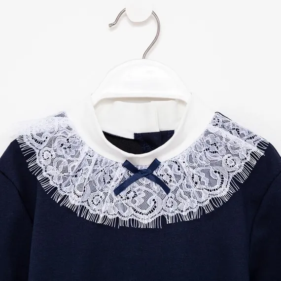 Платье &quot;Школа-3&quot; для девочки, цвет т.синий, рост 122 см (64)