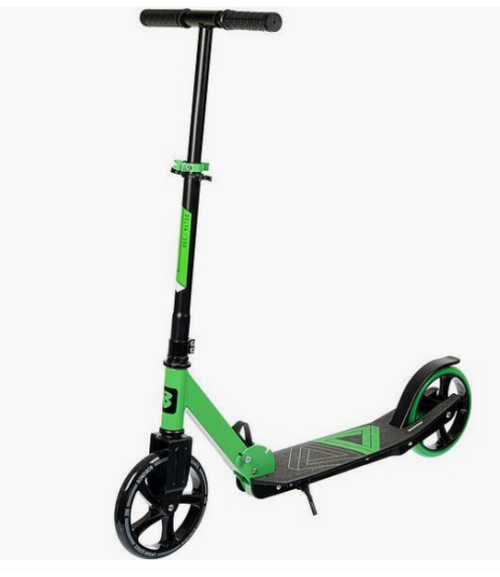 Самокат детский BONDIBON DELTA сталь+пластик, складной, колеса PU 200*200мм, зеленый
