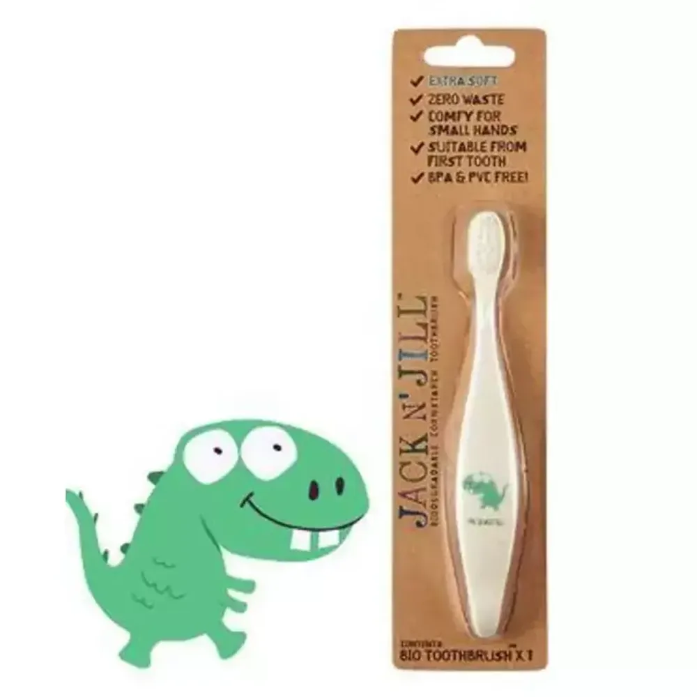 Биоразлагаемая детская зубная щетка Динозавр (Jack N' Jill)
