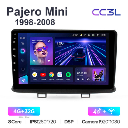 Teyes CC3L 9"для Mitsubishi Pajero Mini 1998-2008