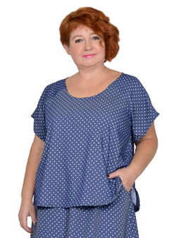 Туника джинсовая в горошек Варвара