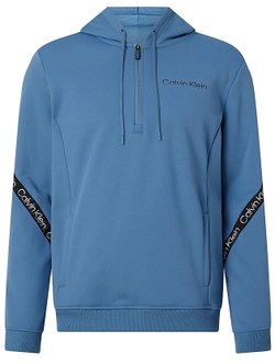 Мужская теннисная кофта Calvin Klein PW 1/4 Zip Hoodie - небесный