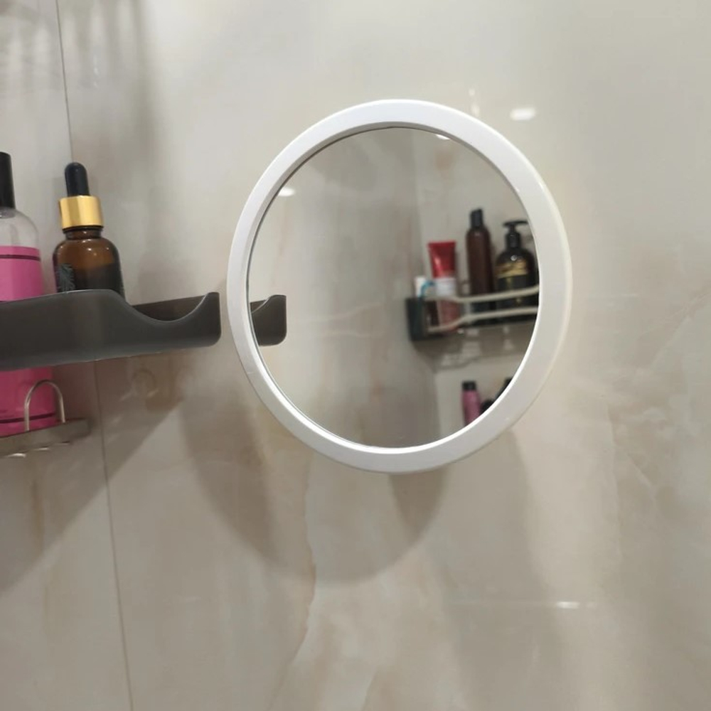 Зеркало настенное круглое, пластик