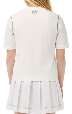 Женская теннисная футболка Lacoste Roland Garros Edition Cotton T-Shirt - white