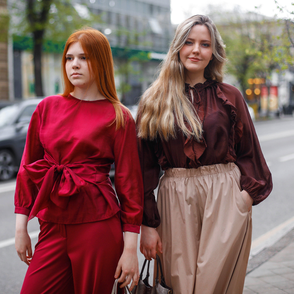 Блуза батист цвет марсала, Италия