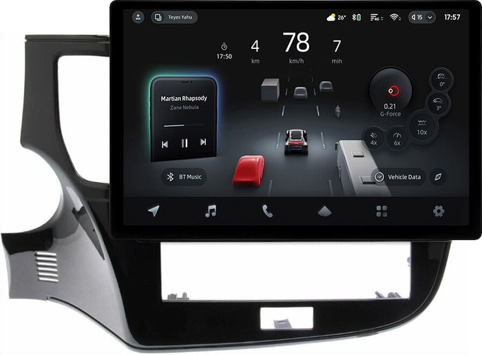 Магнитола для Mitsubishi Outlander 3 2019-2022 (левый руль, прямоугольный климат) - Teyes CC4-PRO монитор 13" 2K QLED на Android 13, Быстрейшая, Snapdragon 778G, ИИ, CarPlay, DSP, 4G SIM-слот