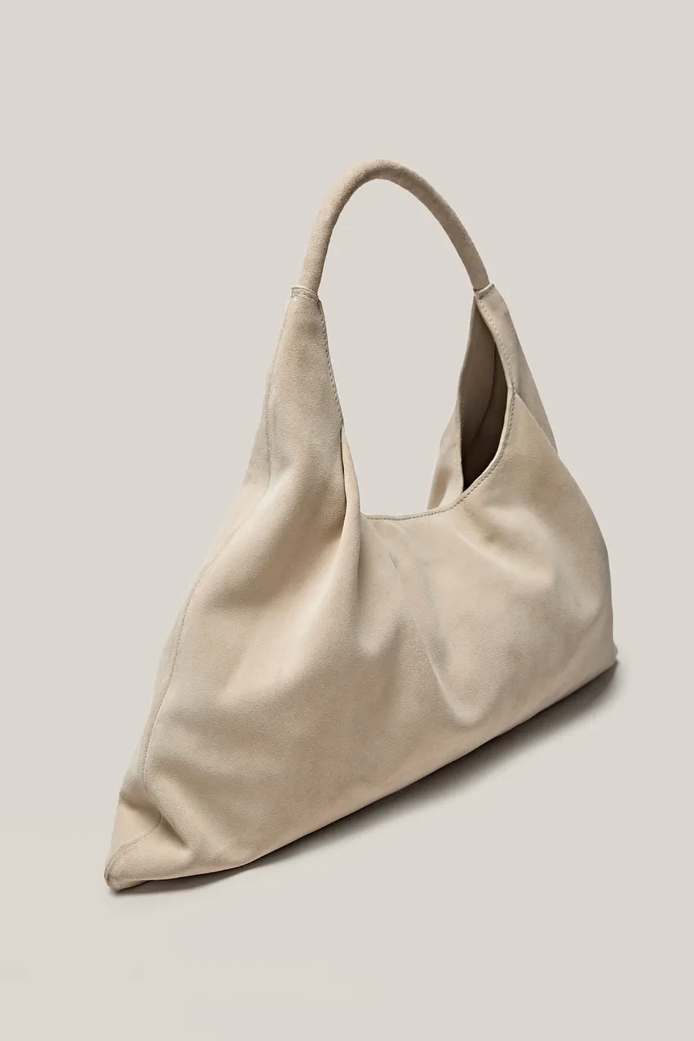 Massimo Dutti Средняя сумка-шоппер из натуральной кожи - Limited Edition, белый