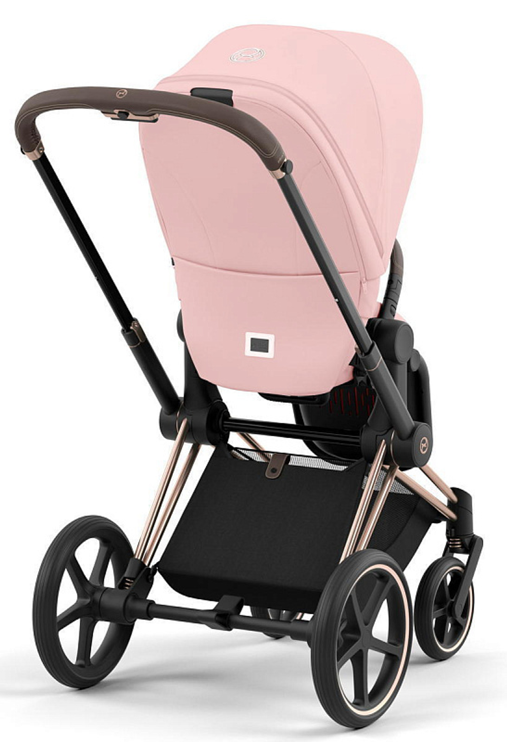 Коляска 3 в 1 Cybex Priam IV Rosegold complete и автокресло Cloud T i-Size Sepia Black Plus Peach Pink